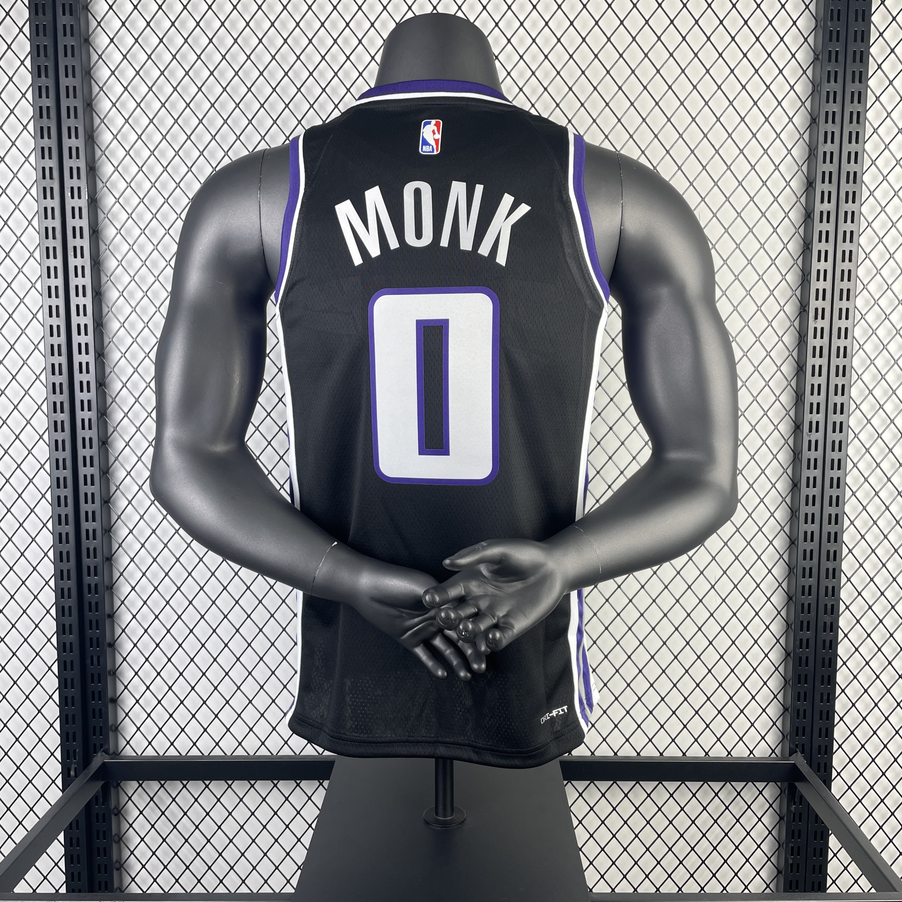 Men Sacramento Kings #0 Monk blackNBA 2023 24 Season Jerseys